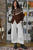 Ferguson Fair Isle Cardigan Chestnut